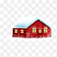 卡通红色房屋