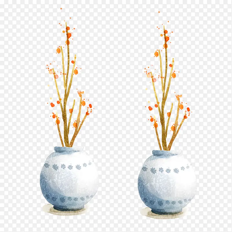 中国古典花瓶和插花艺术