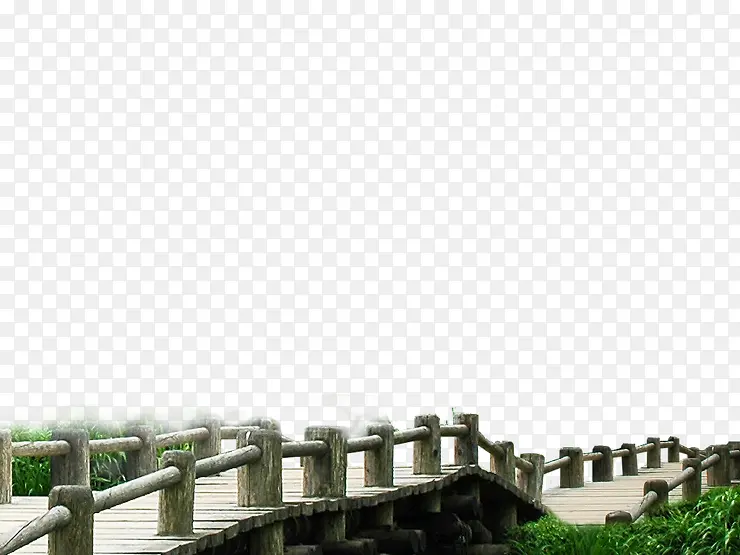 木桥风景图片