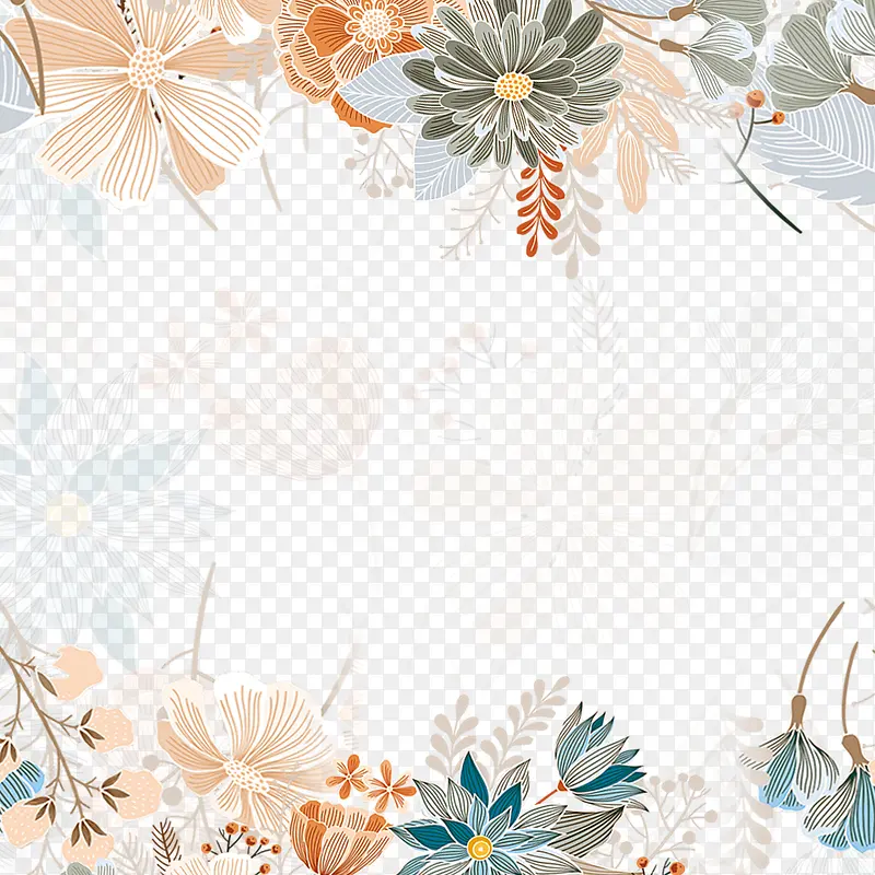 秋季花卉海报背景