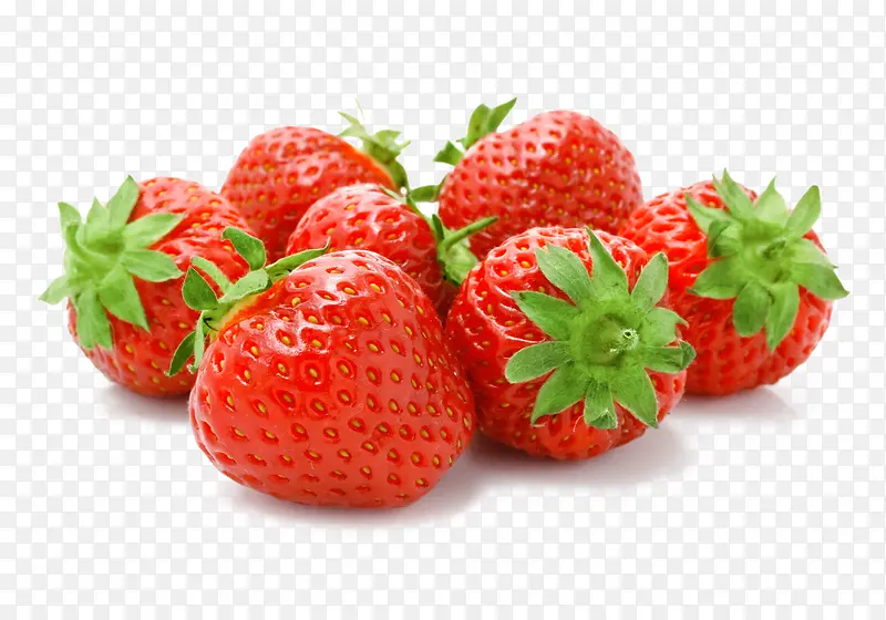 一堆草莓水果