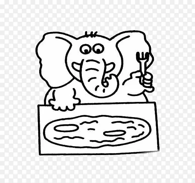 大象吃饼