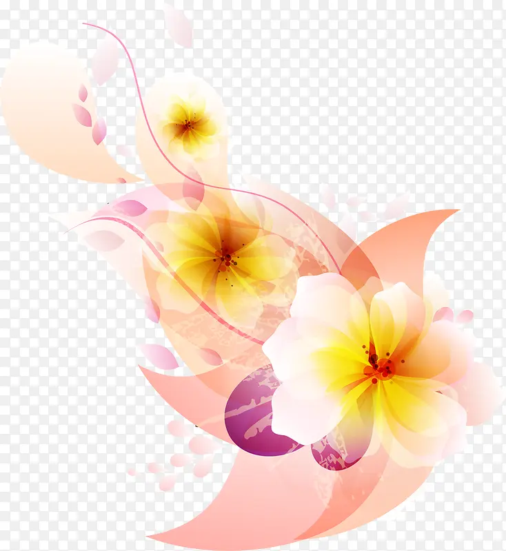 炫彩花朵花纹梦幻设计
