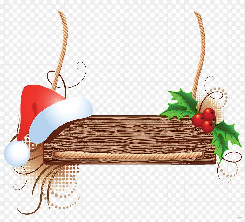 木板和圣诞帽