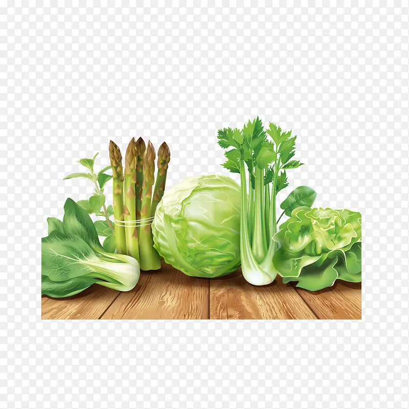 卡通清新蔬菜