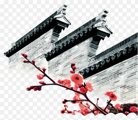 城墙梅花