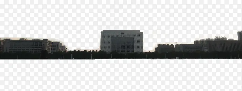 洛阳市政府大楼横幅远景