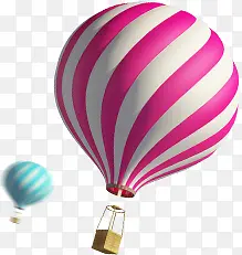 马卡龙颜色创意热气球