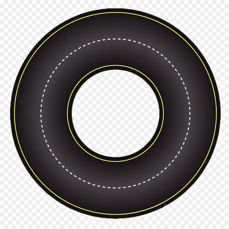 黑色圆环跑道
