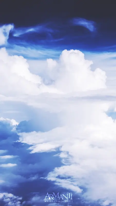 蓝色天空白云淘宝海报素材背景图