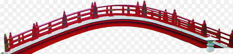 红色拱桥图片