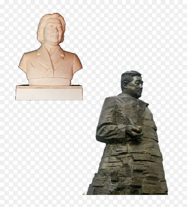 两个人物雕像