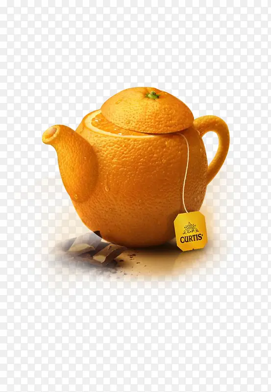 创意橘子茶壶