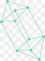 几何体绿色线条几何体装饰