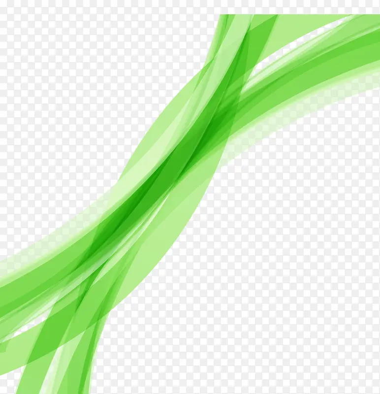 绿色曲线波浪