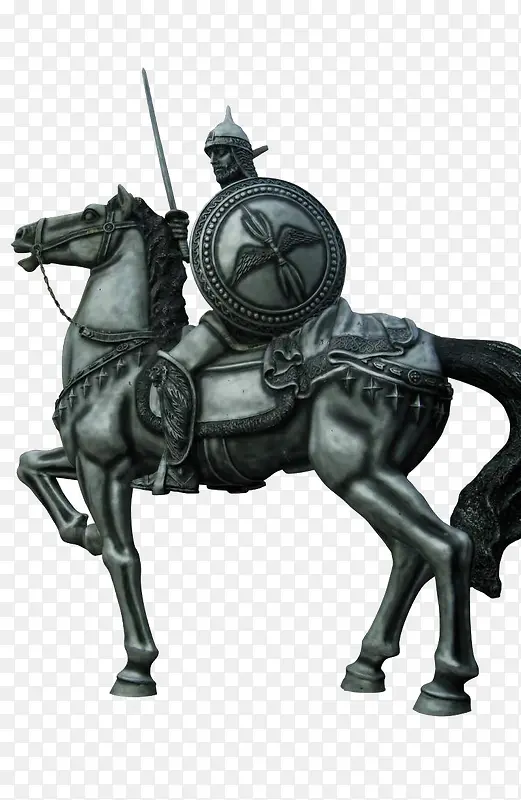 骑马士兵雕塑雕像