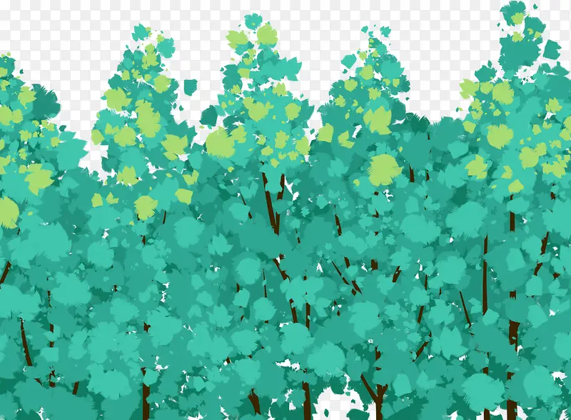 绿色装饰树林