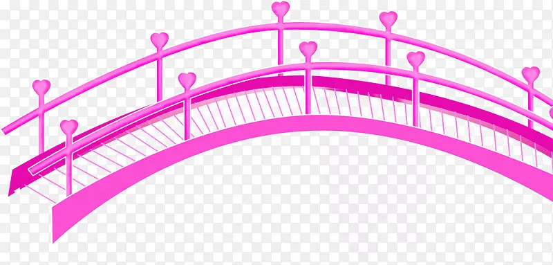 紫色卡通拱桥装饰图案