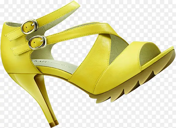 高清黄色女士凉鞋