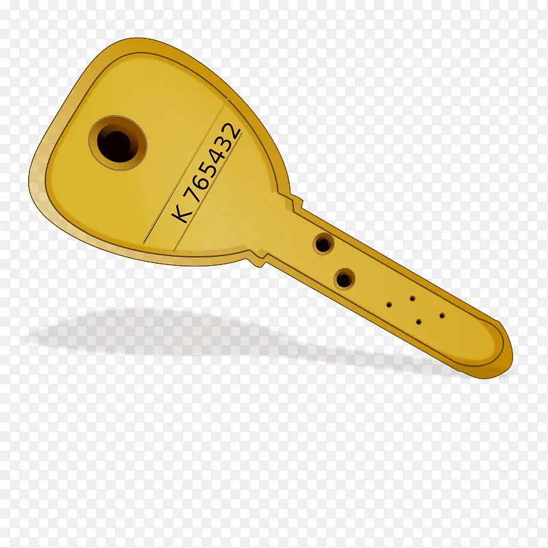 黄色带数字的钥匙