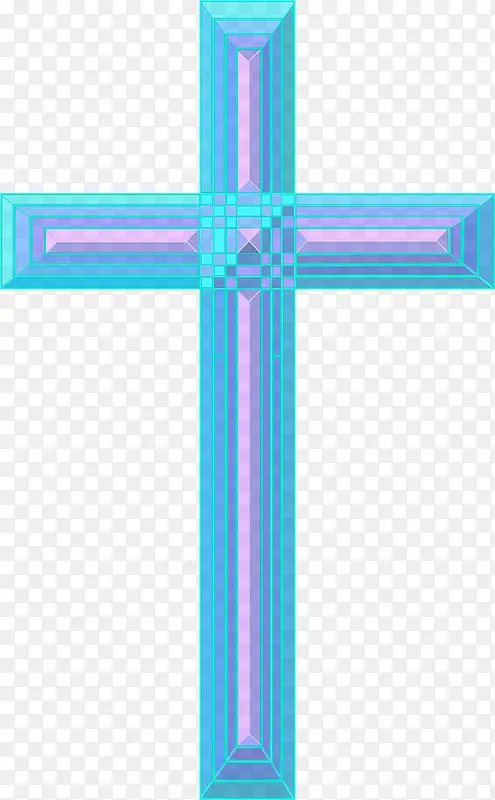蓝色的十字架