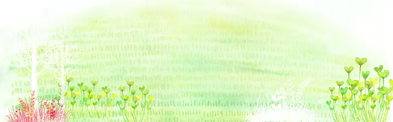 手绘清爽淘宝海报背景