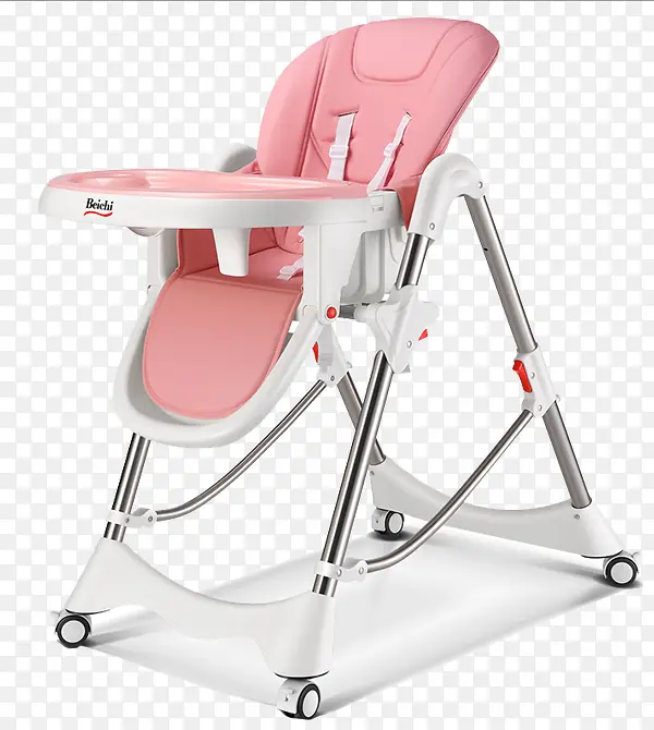 粉色宝宝餐椅