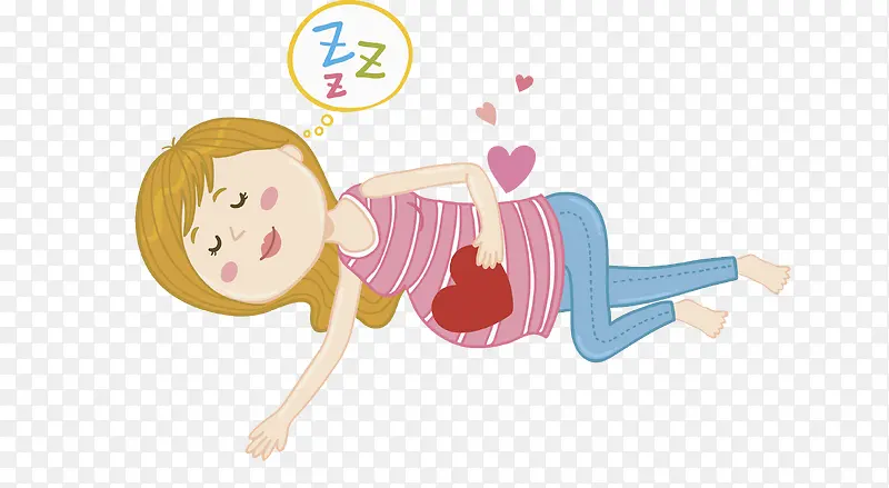 睡觉的孕妇