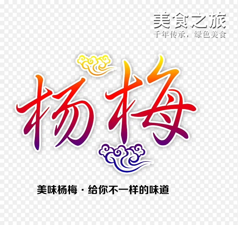 杨梅艺术字