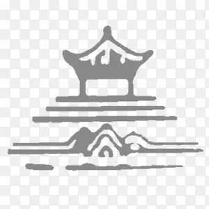 水墨复古中国风凉亭