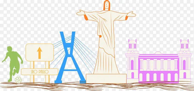 矢量巴西基督像