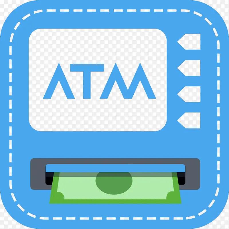矢量图标ATM机
