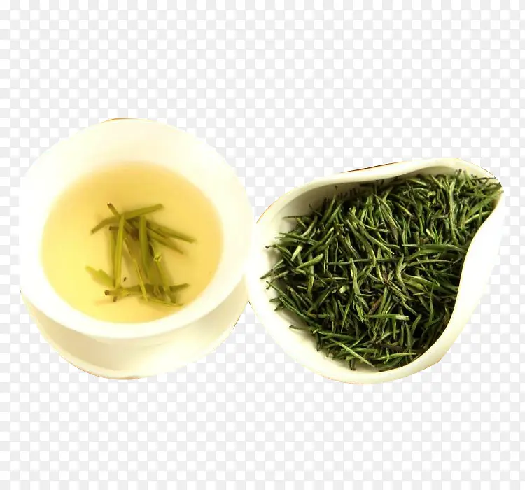 皇茶绿茶叶泡茶图片素材