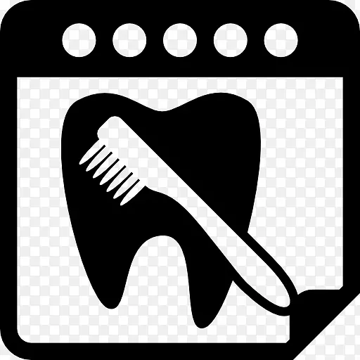 牙医约会日提醒日历网页界面符号图标