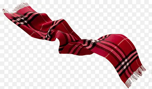 红色巴宝莉条纹格子围巾