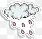 卡通云彩雨滴