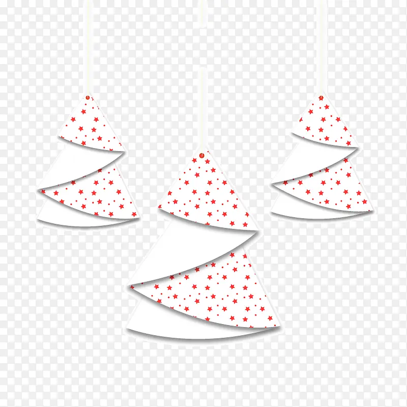 折纸圣诞树吊饰背景矢量素材