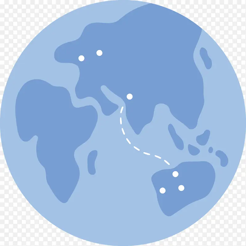 矢量创意设计蓝色地球图
