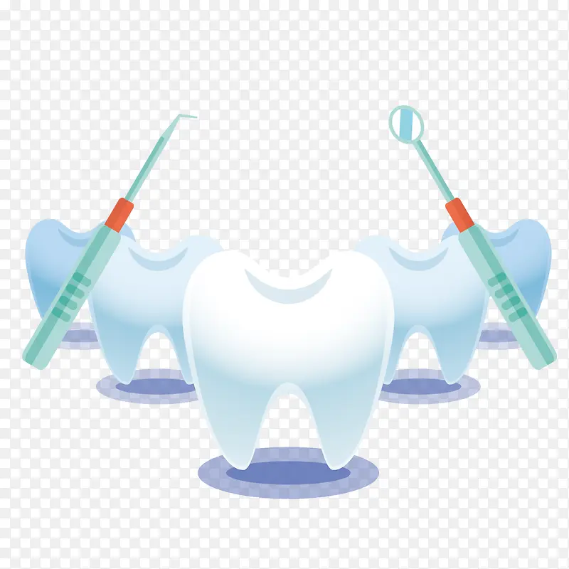 牙齿护理矢量素材