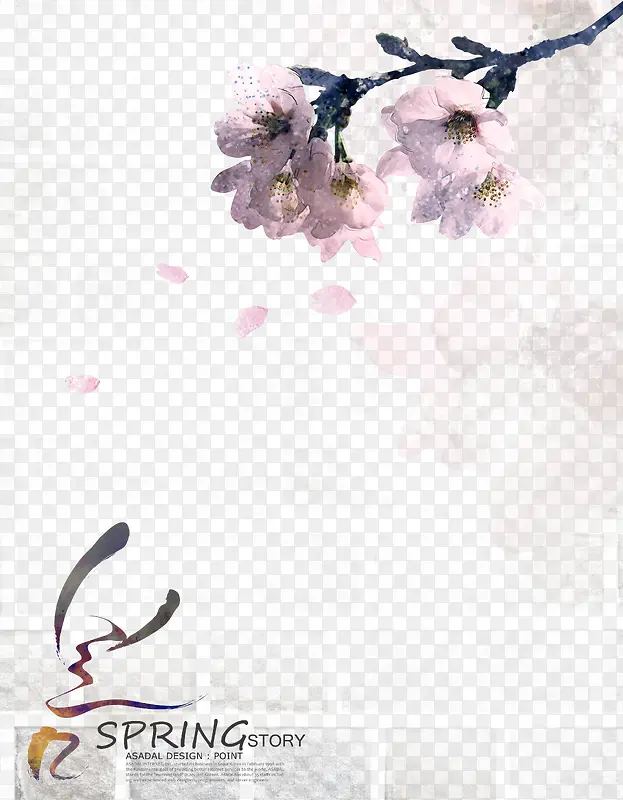 韩国水彩花卉