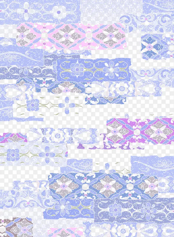 蓝色花纹底纹