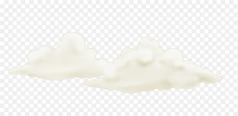 矢量白色两朵白云 云朵
