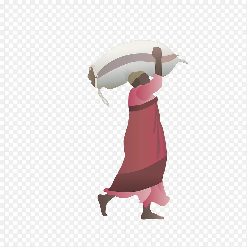 扛麻袋的女人PNG图片素材下载_图片编号qnvneepd-免抠素材网