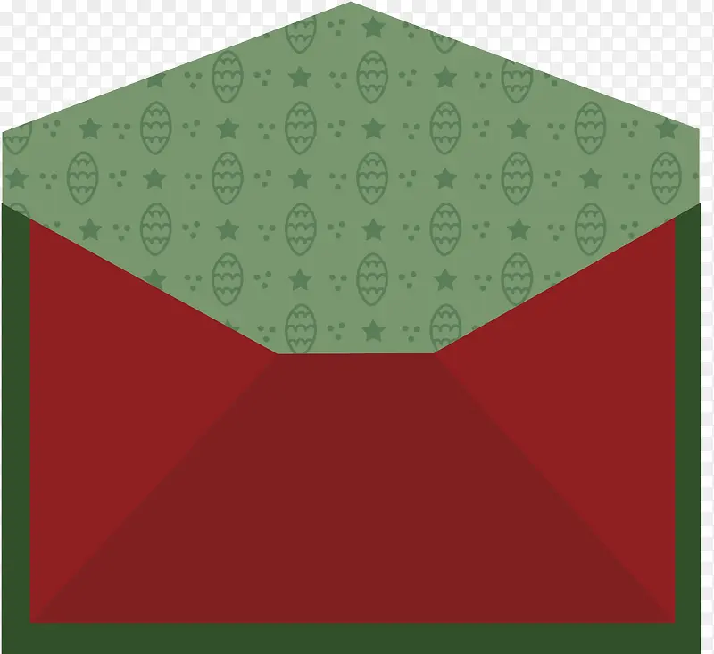 红绿色圣诞信封
