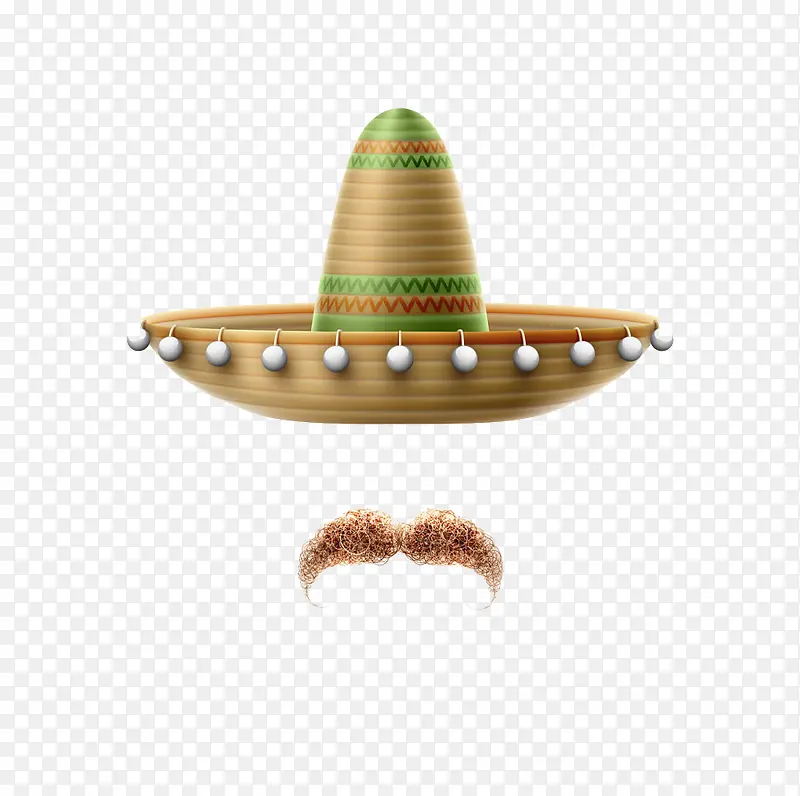 墨西哥帽子胡子背景图片