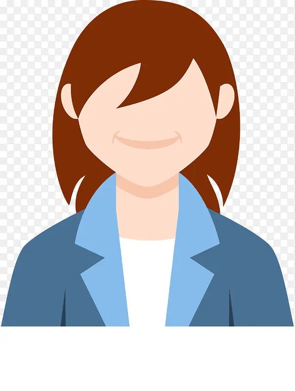 扁平化女子头像