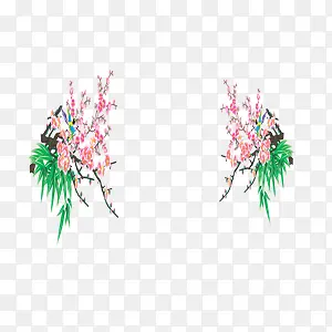 清新对称梅花图