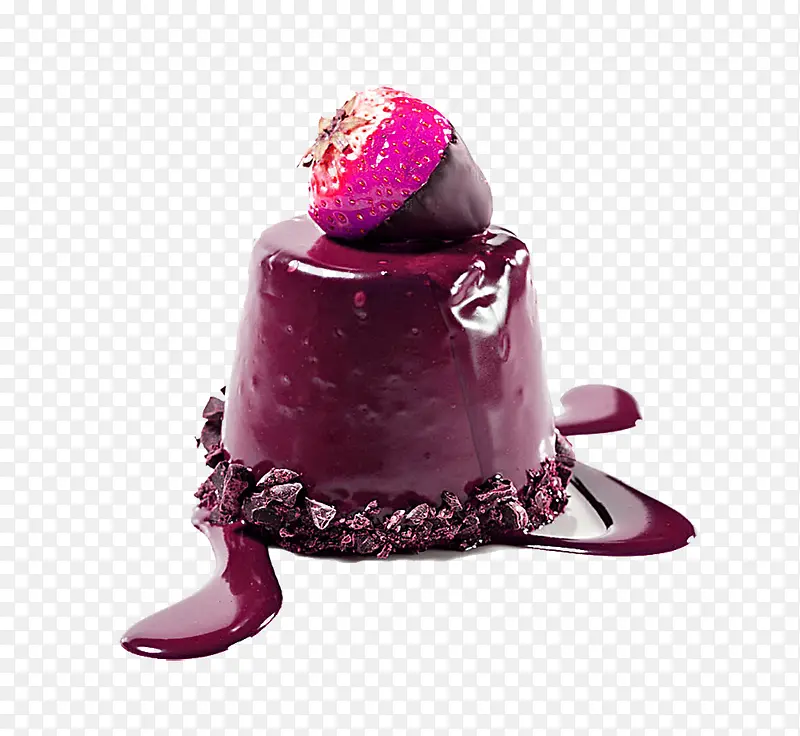 草莓巧克力小蛋糕图片素材