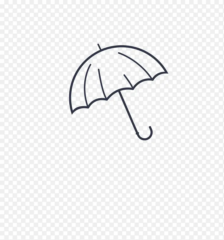 手绘卡通雨伞图案