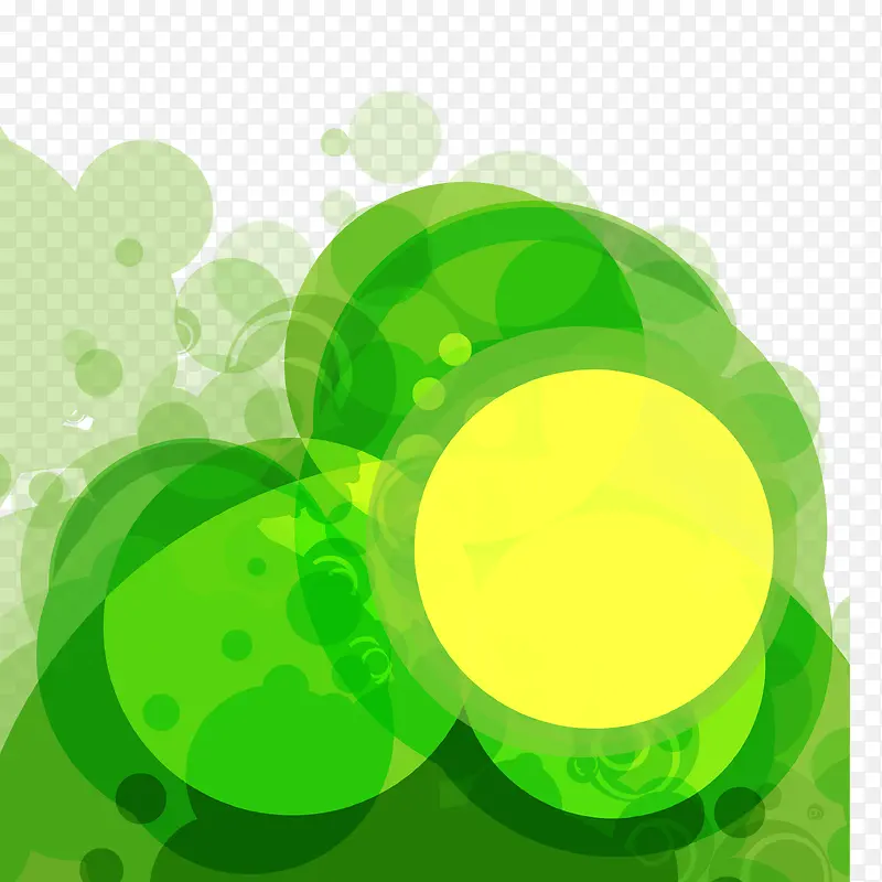 绿色圆形梦幻背景矢量图